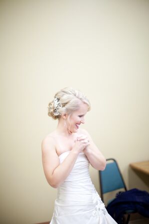 Sideswept Updo with Hair Pin