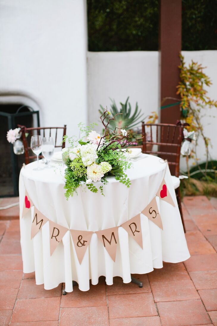 Sweetheart Table Reception Decor
