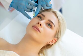 woman getting botox injection 