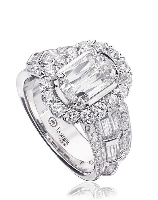 Christopher Designs Glamorous Emerald, Oval Cut Engagement Ring - 1