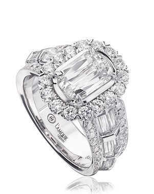 Christopher Designs Glamorous Emerald, Oval Cut Engagement Ring