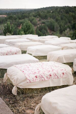 Printed Fabric Hay Bale Seating