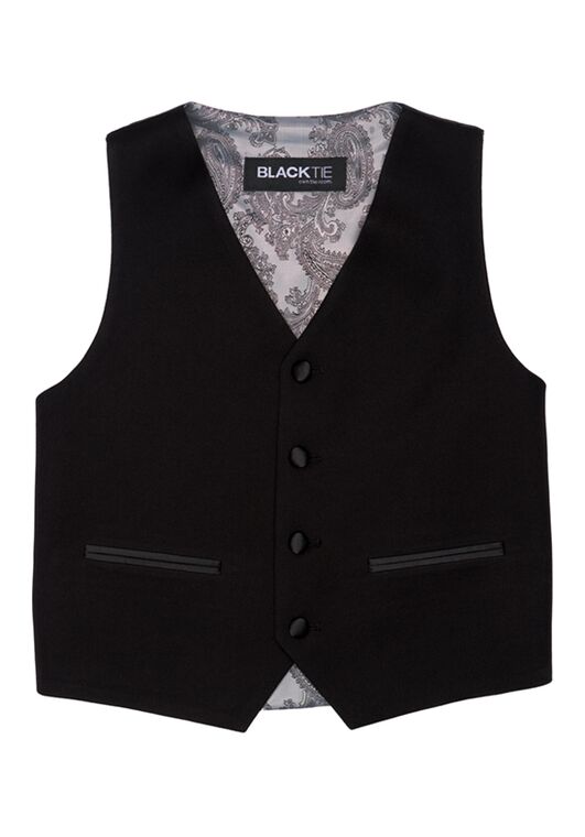 BLACKTIE "Kingston" Black Tuxedo (5-Piece Set) Flower Girl Dress and Ring Bearer Outfit - 6