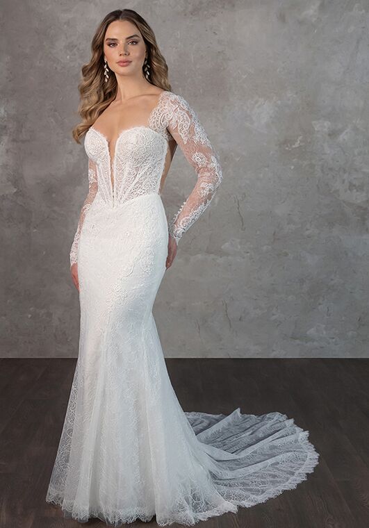 Essense of Australia D4336 Fit-and-Flare Wedding Dress - 5