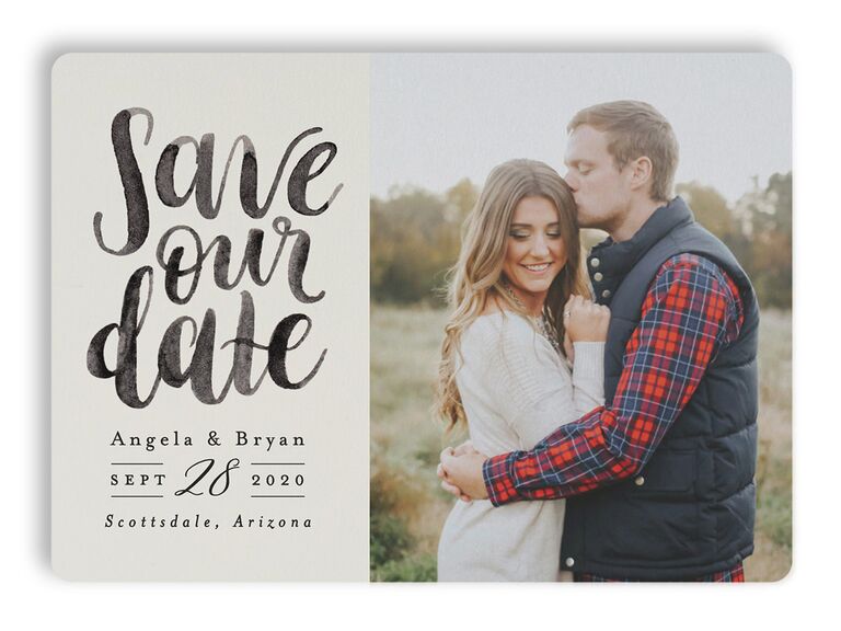 Brushed Date save-the-dates