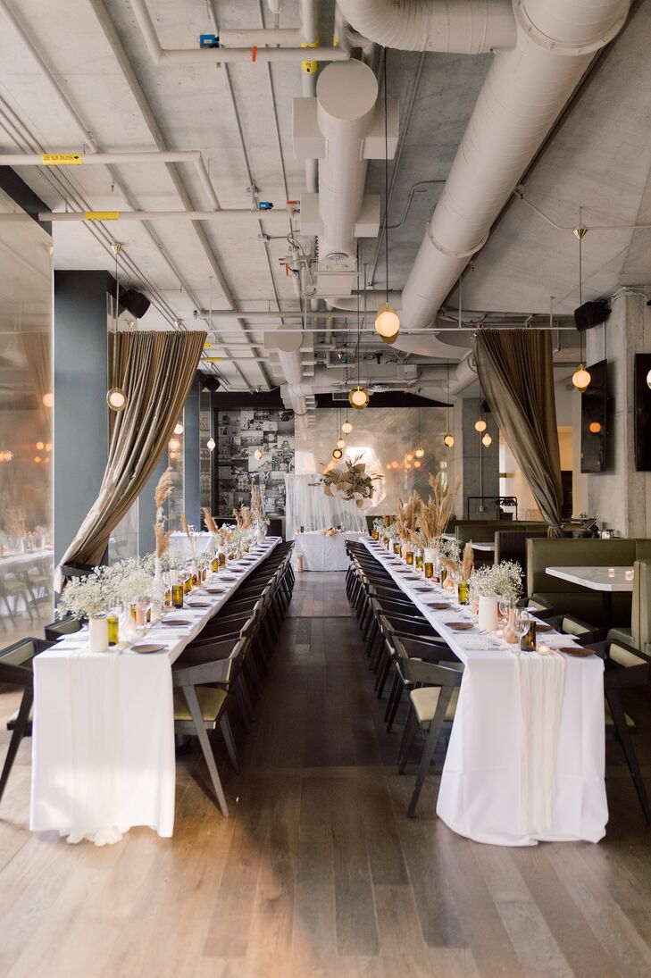 Long Tables in Ballroom at Ricarda's Restaurant in Toronto, Ontario