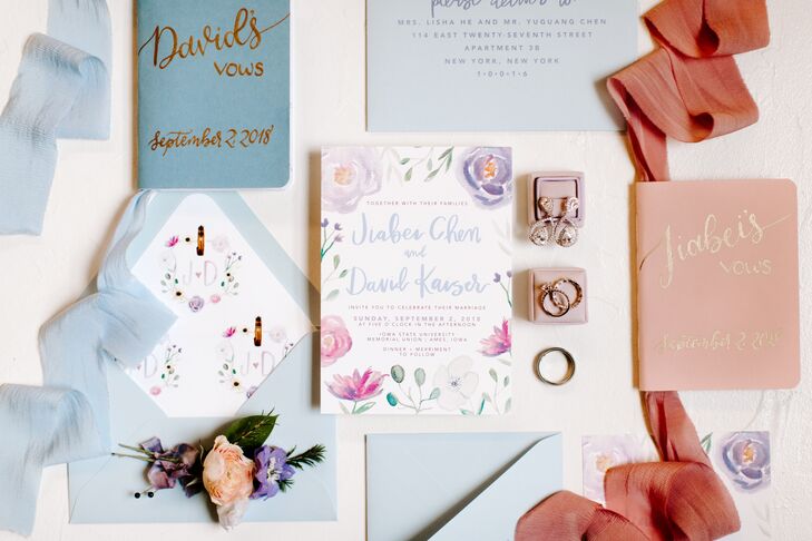 Whimsical Botanical Invitations with Watercolor Flowers