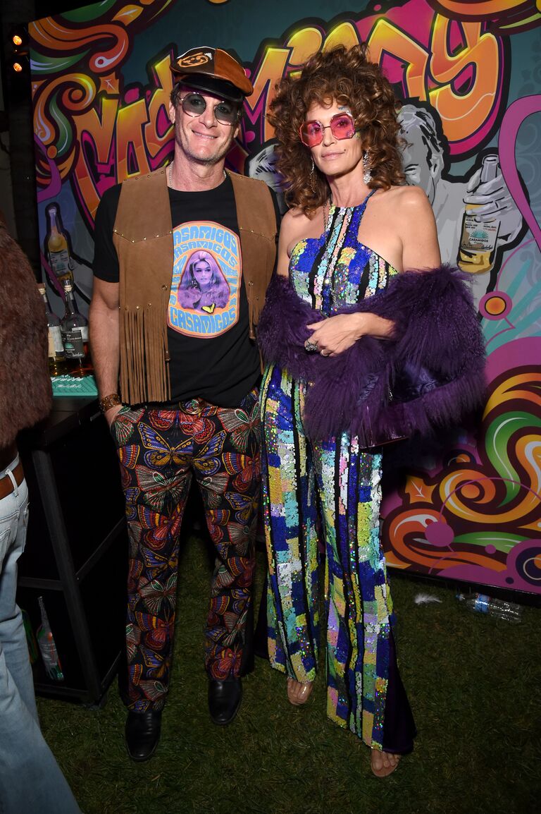 Cindy Crawford and Rande Gerber as a '70s Couple