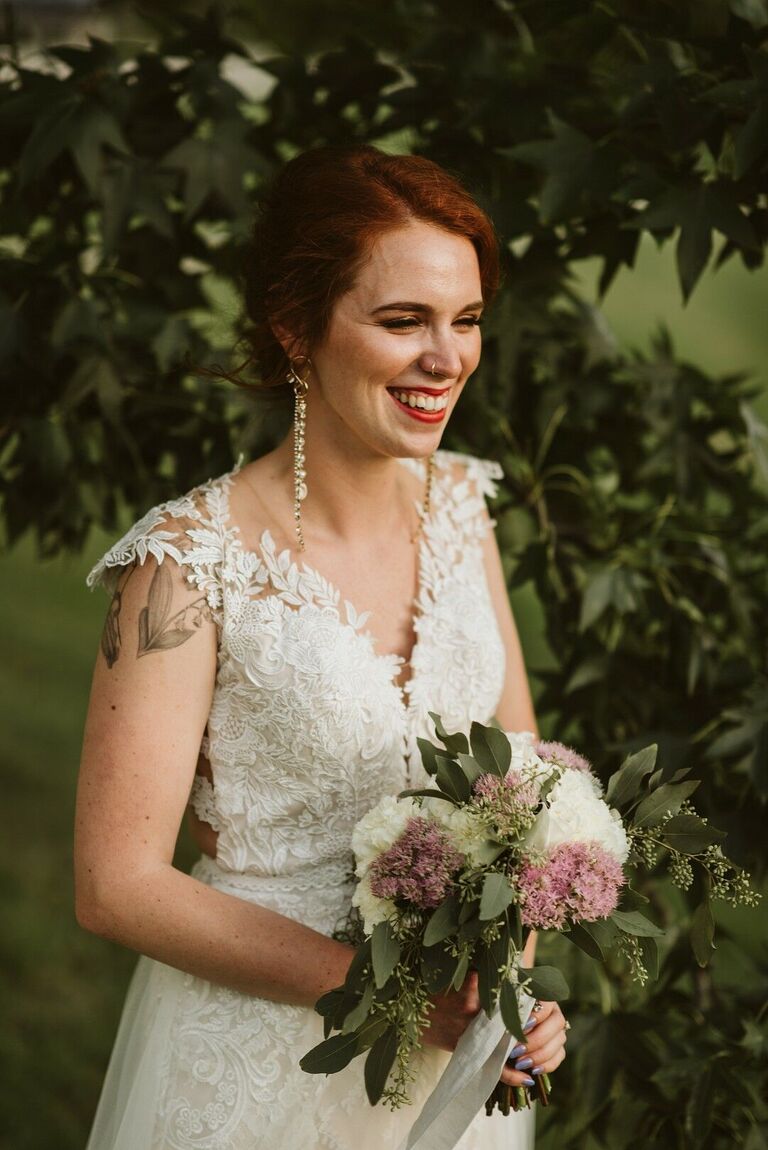 Wedding updo messy bun