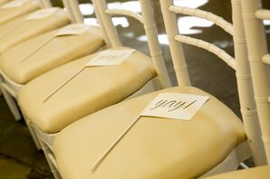 Yay! Ceremony Flags on Chiavari Chairs