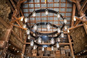 Rustic Chandelier With Mason Jars