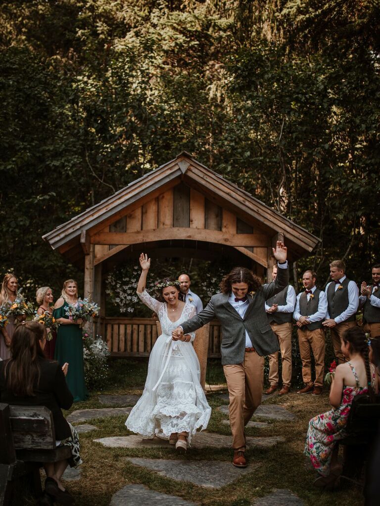 fairytale wedding theme wooden arch