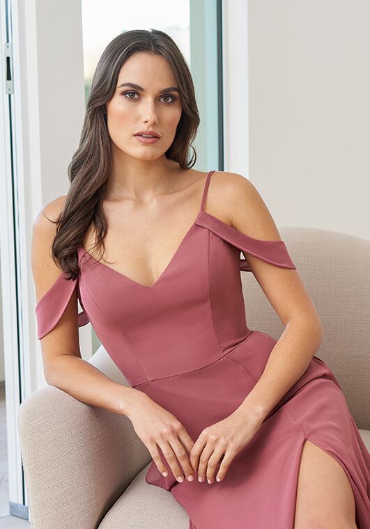 B2 Bridesmaids by Jasmine B253053 Off the Shoulder Bridesmaid Dress - 3