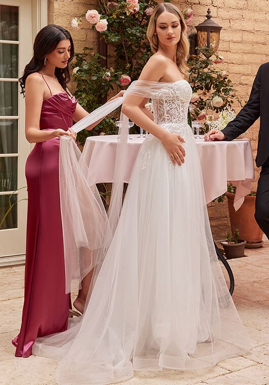 Ladivine CD827W Ball Gown Wedding Dress - 3