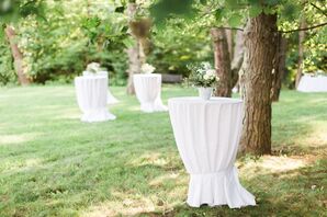 Outdoor Cocktail Hour at Pavilion in the Pines