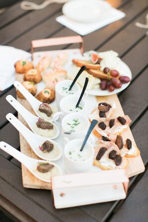 New England– and Italian-Inspired Appetizers Were Served During the Cocktail Hour