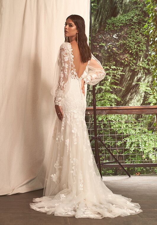 Lillian West 66278 Fit-and-Flare Wedding Dress - 4