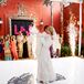 White Dance Floor With Fireworks