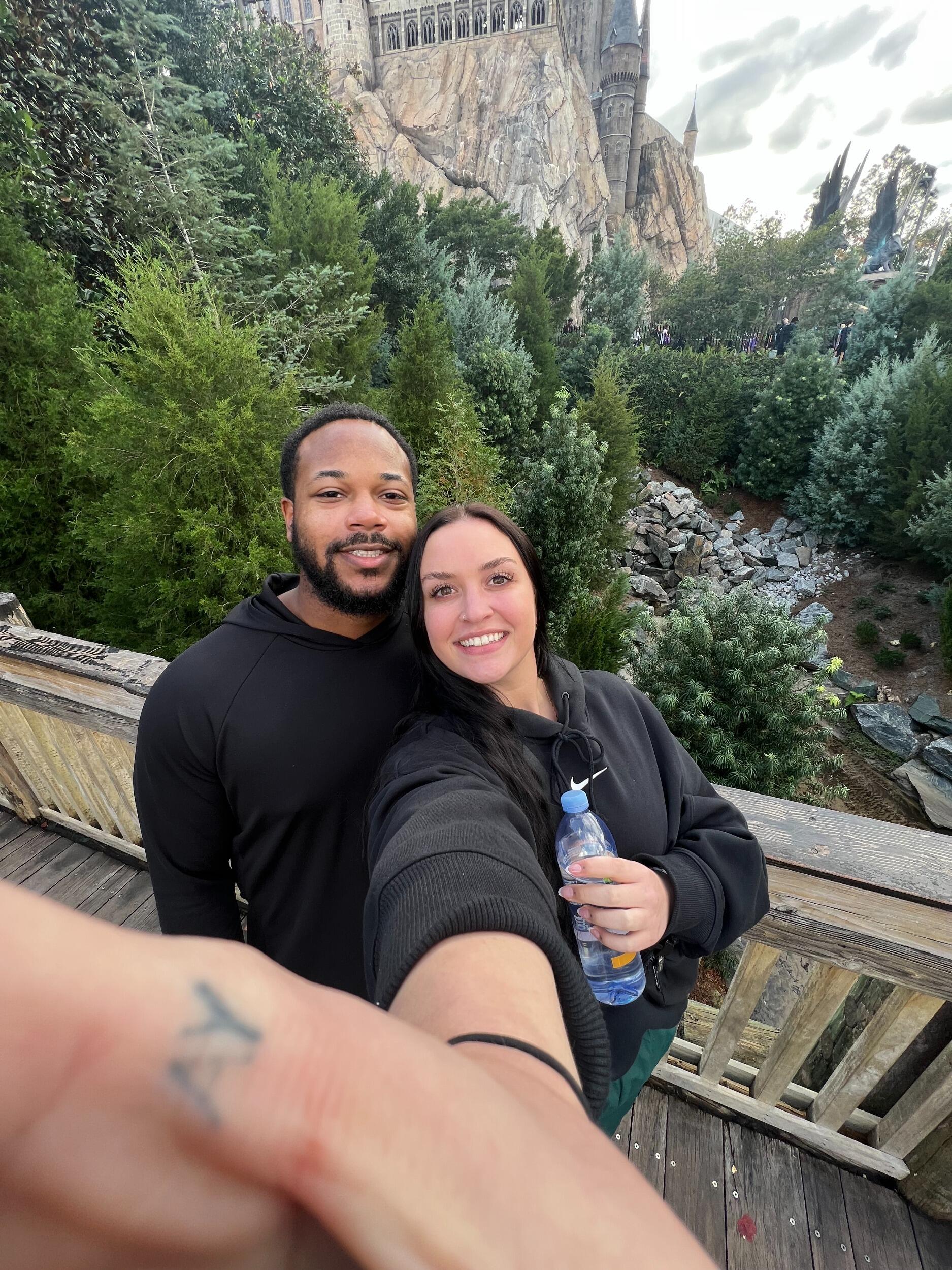 The first trip to Hogwarts. Evette was on break from school, and Kyle took her on a trip to her favorite place on earth, next to EverBank Stadium, and the two drank butter beer and explored Diagon Alley all day long, until it was time for them to return to the muggles, that is. 