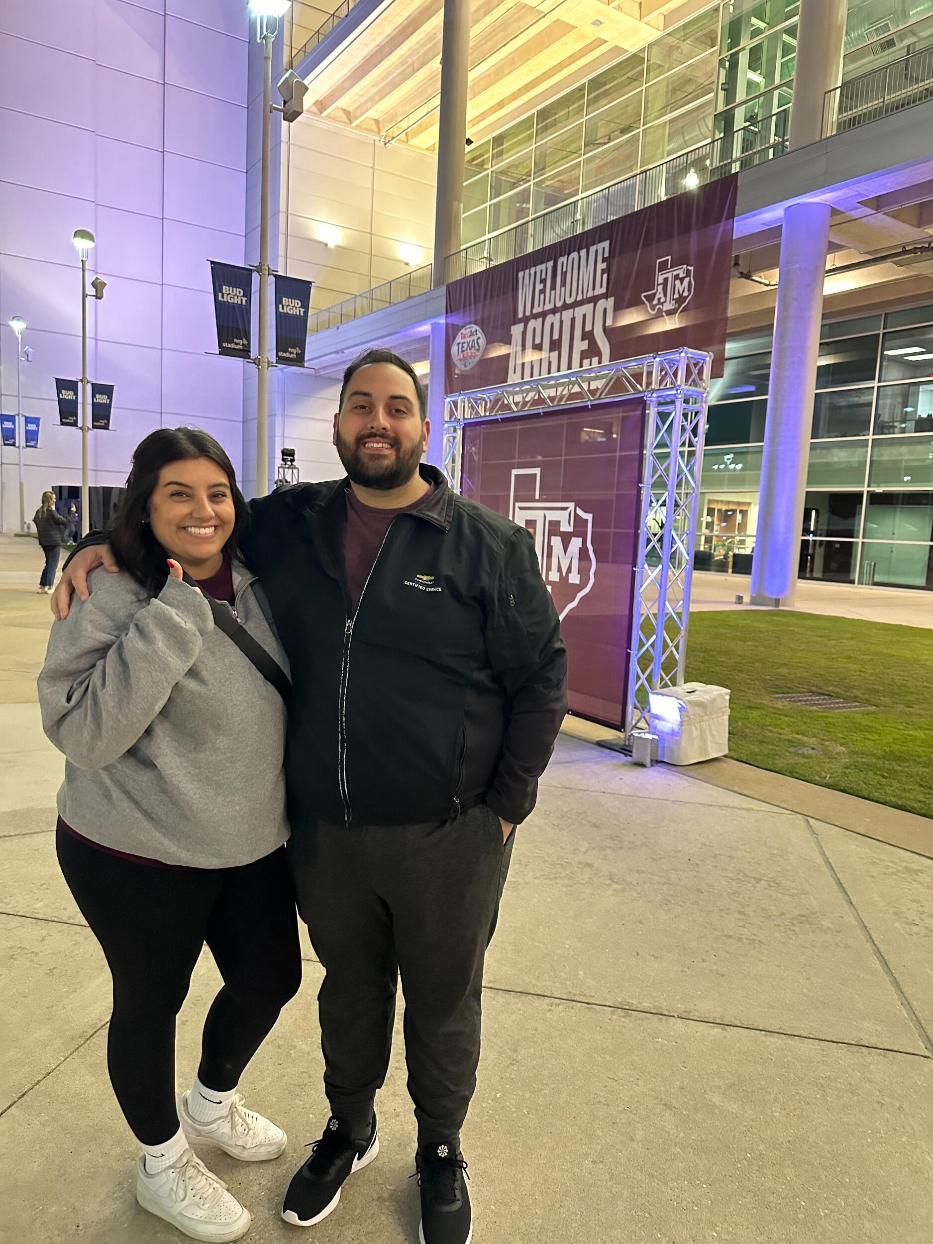 First Aggie game together! Gig 'em