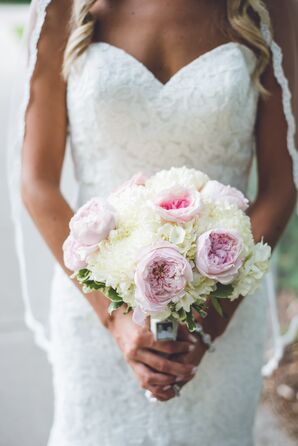Ivory and Pink Bridal Bouquet