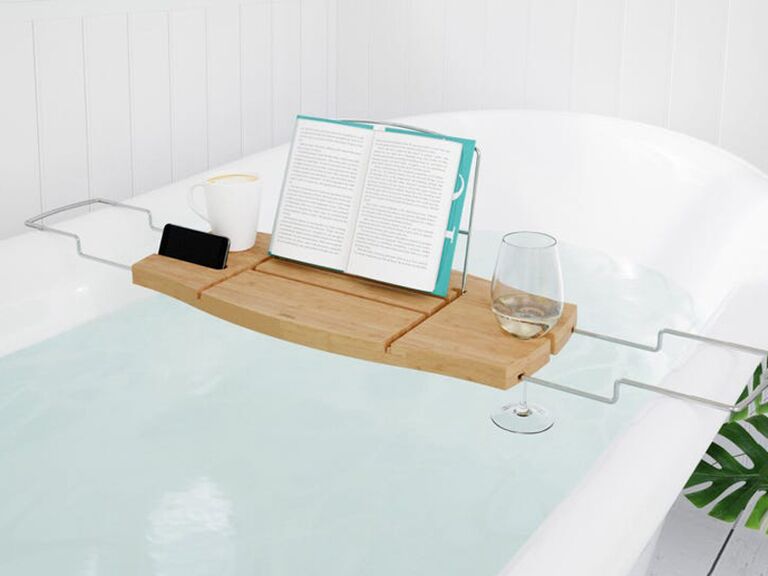 the knot wooden abstract bath caddy for wedding gift for sister