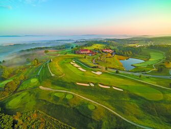 poconos bachelor party golf course gorgeous aerial photo