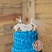 Blue Buttercream Rosette Wedding Cake