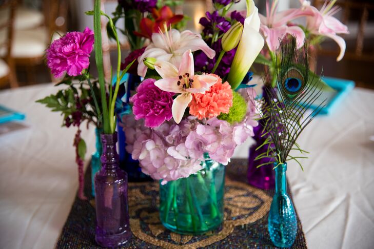 Lily and Hydrangea Centerpieces