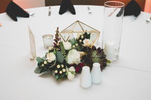 Succulent and Rose Centerpieces