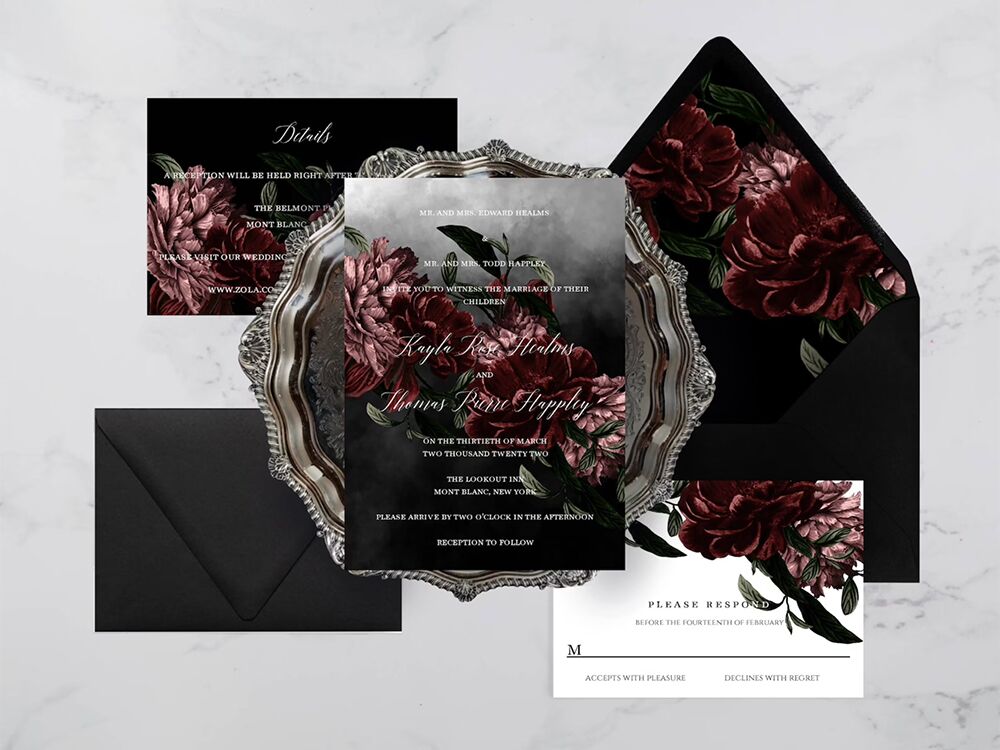 halloween wedding invitations