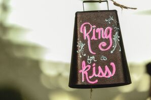 DIY Painted Kissing Wedding Bell