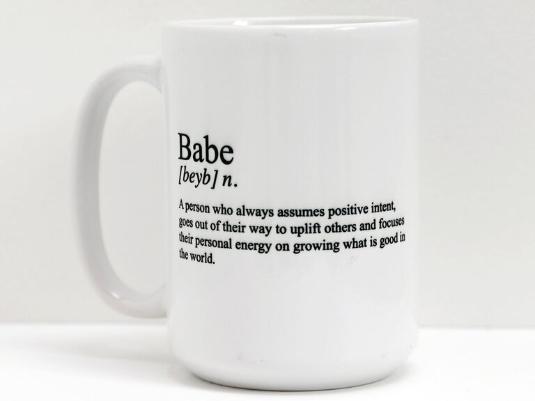 Babe definition coffee mug bridal party gift idea