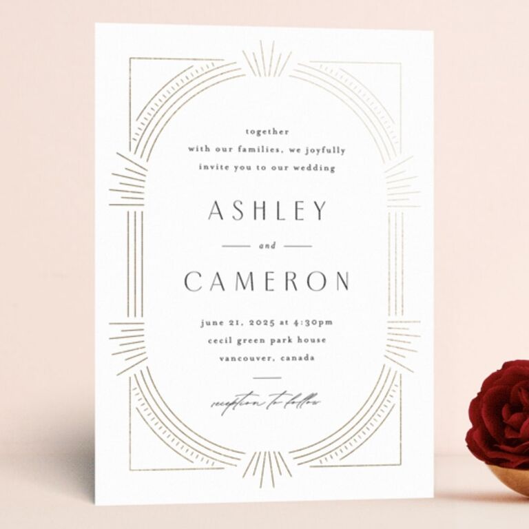 art deco wedding invitations