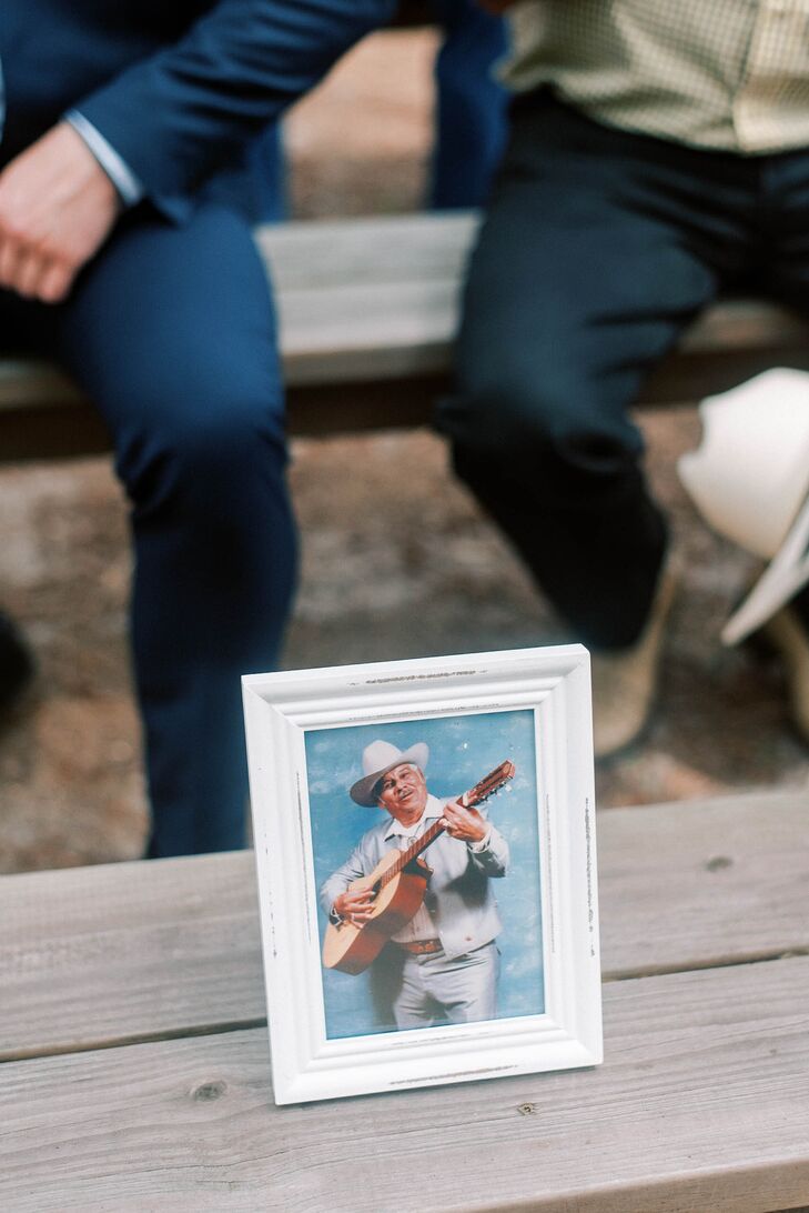 Framed Picture of Deceased Family Member at Wedding Ceremony