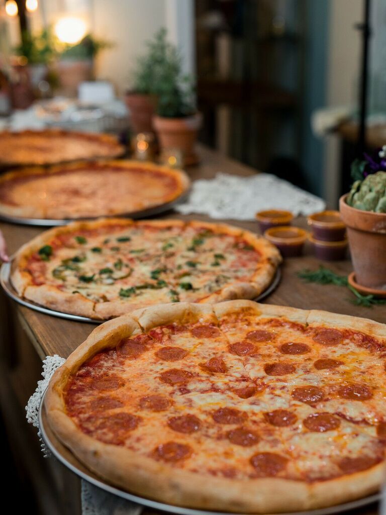 wedding food stations pizza