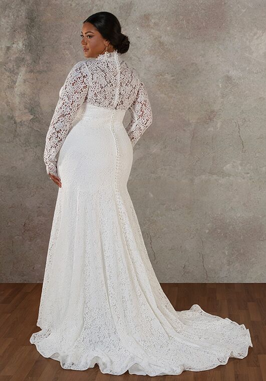 Essense of Australia D4455+ Column Wedding Dress - 2