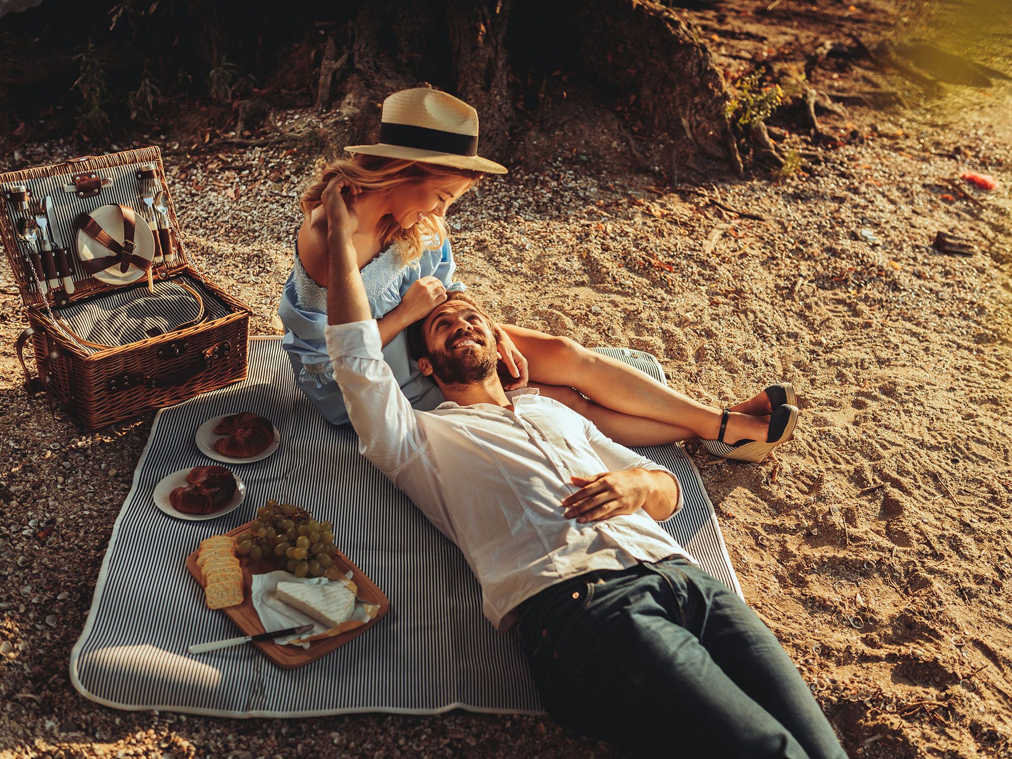 Couple having a picnic