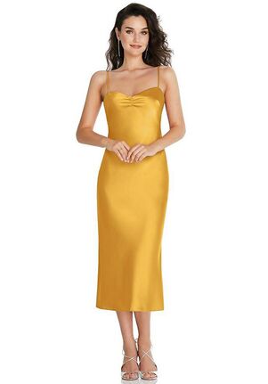 Dessy Group Open-Back Convertible Strap Midi Bias Slip Dress - 8220 Sweetheart Bridesmaid Dress