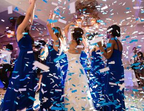Blue and White Confetti Gun