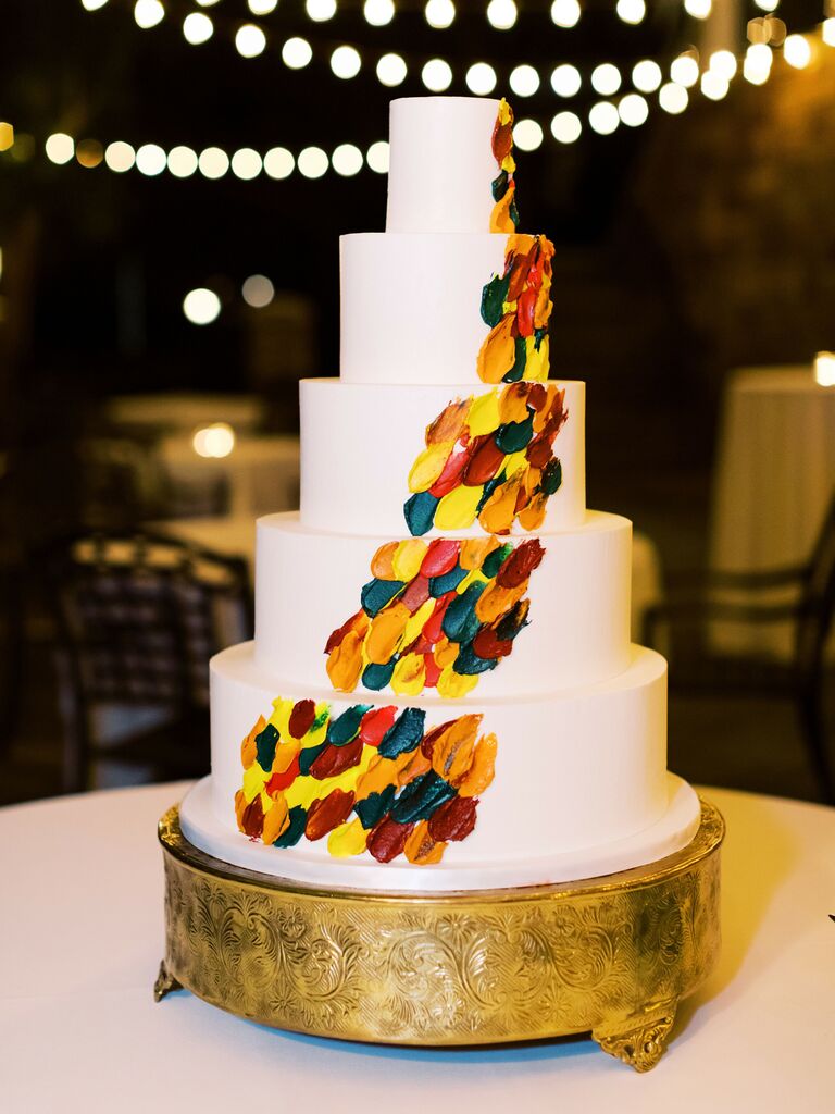 rainbow wedding ideas cake