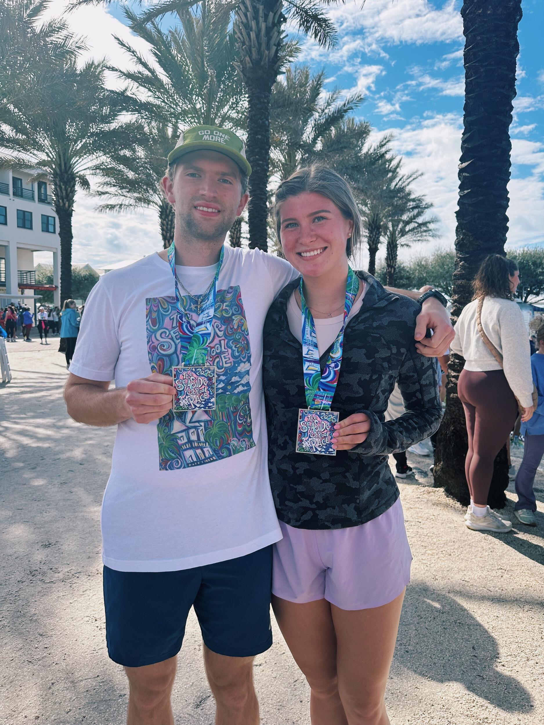 We ran the Seaside Half together! Except weather turned it into a 10k! 