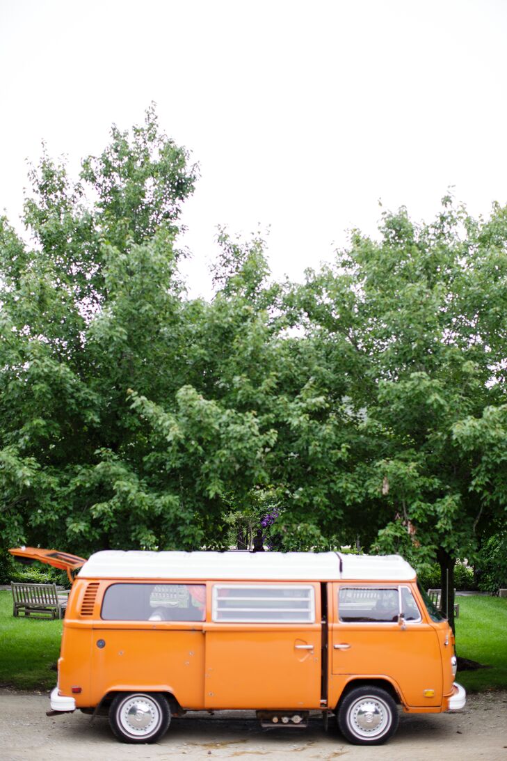 Orange Volkswagen Bus