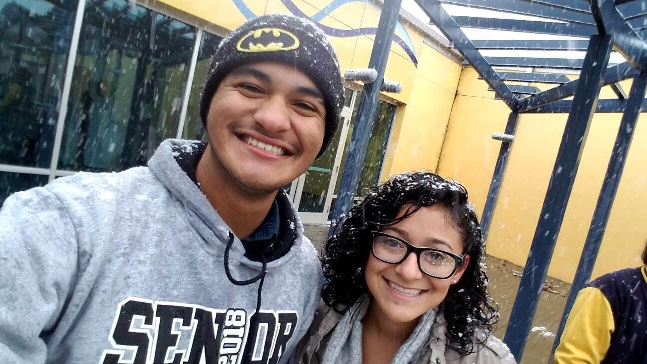 This was when it snowed for one day during Senior year!