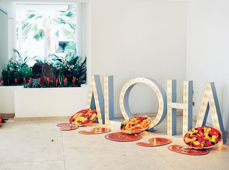 Large marquee letters