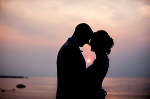 Bride and Groom Beach Sunset