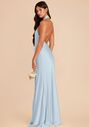Birdy Grey Stephanie Matte Satin Dress in Mist Blue Halter Bridesmaid Dress - thumbnail - 3