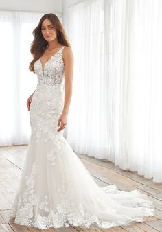 Adrianna Papell Platinum 31235 Mermaid Wedding Dress