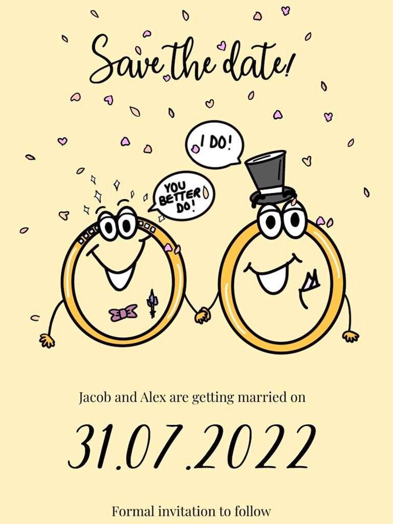 Funny Save-The-Date Cards For Couples With A Sense Of Humor