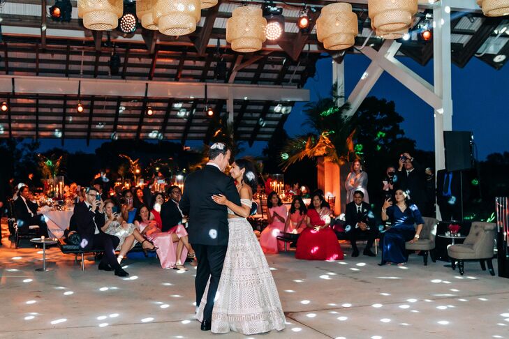 Bride and Groom During First Dance